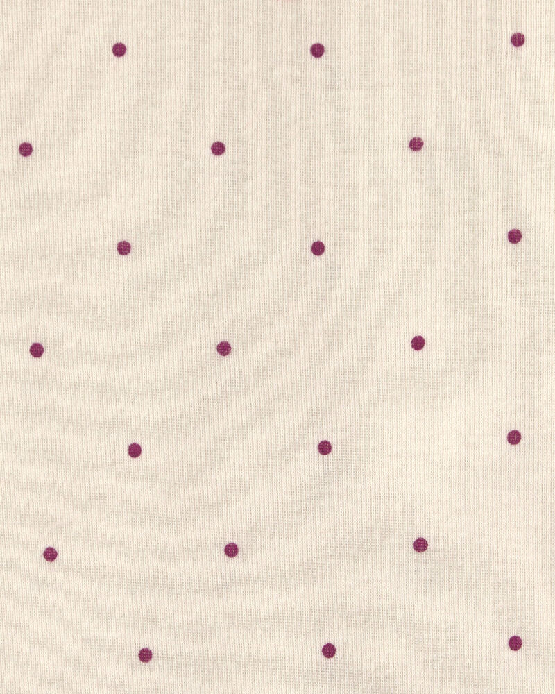 Baby Girl 3-Piece Polka Dot Sherpa Layering Set - Maroon, image 3 of 6 slides