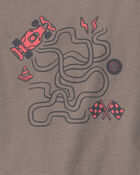 Tout-petit gar&ccedil;on - T-shirt manches longues &agrave; imprim&eacute; voiture de course &ndash; Gris, image 2 sur 2 diapositives