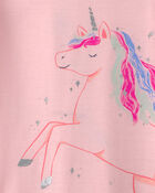 Girls 2-Pack Unicorn Loose Fit Night Gown - Pink, image 2 of 4 slides