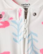Baby Girl Floral DreamPlush Snug Fit 1-Piece Pyjamas, image 2 of 4 slides