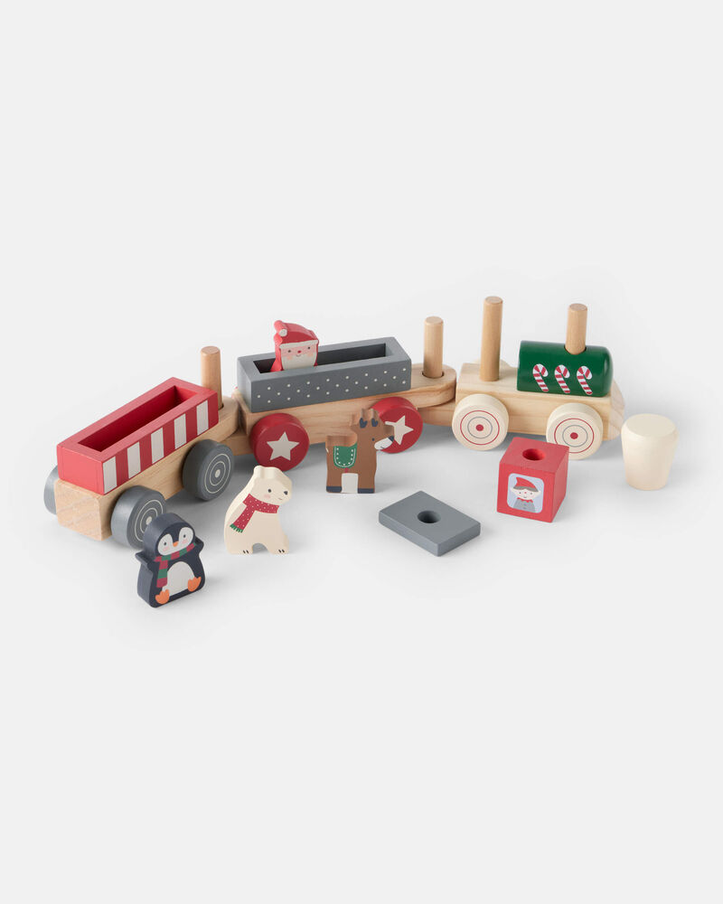 Christmas Train Wooden Toy Set, image 2 of 2 slides