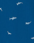 Boys Shark Tee - Navy Blue, image 2 of 3 slides
