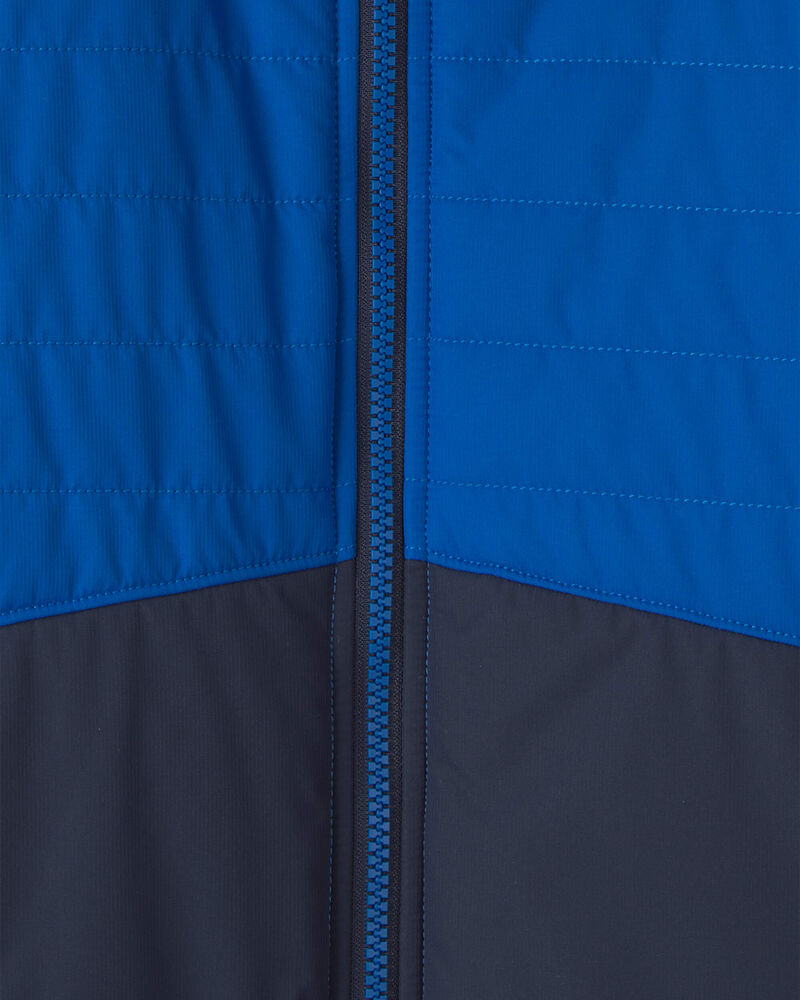 Boys  Quilted Mid Weight Jacket- Royal Blue, image 3 of 4 slides