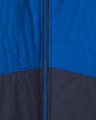 Boys  Quilted Mid Weight Jacket- Royal Blue, image 3 of 4 slides
