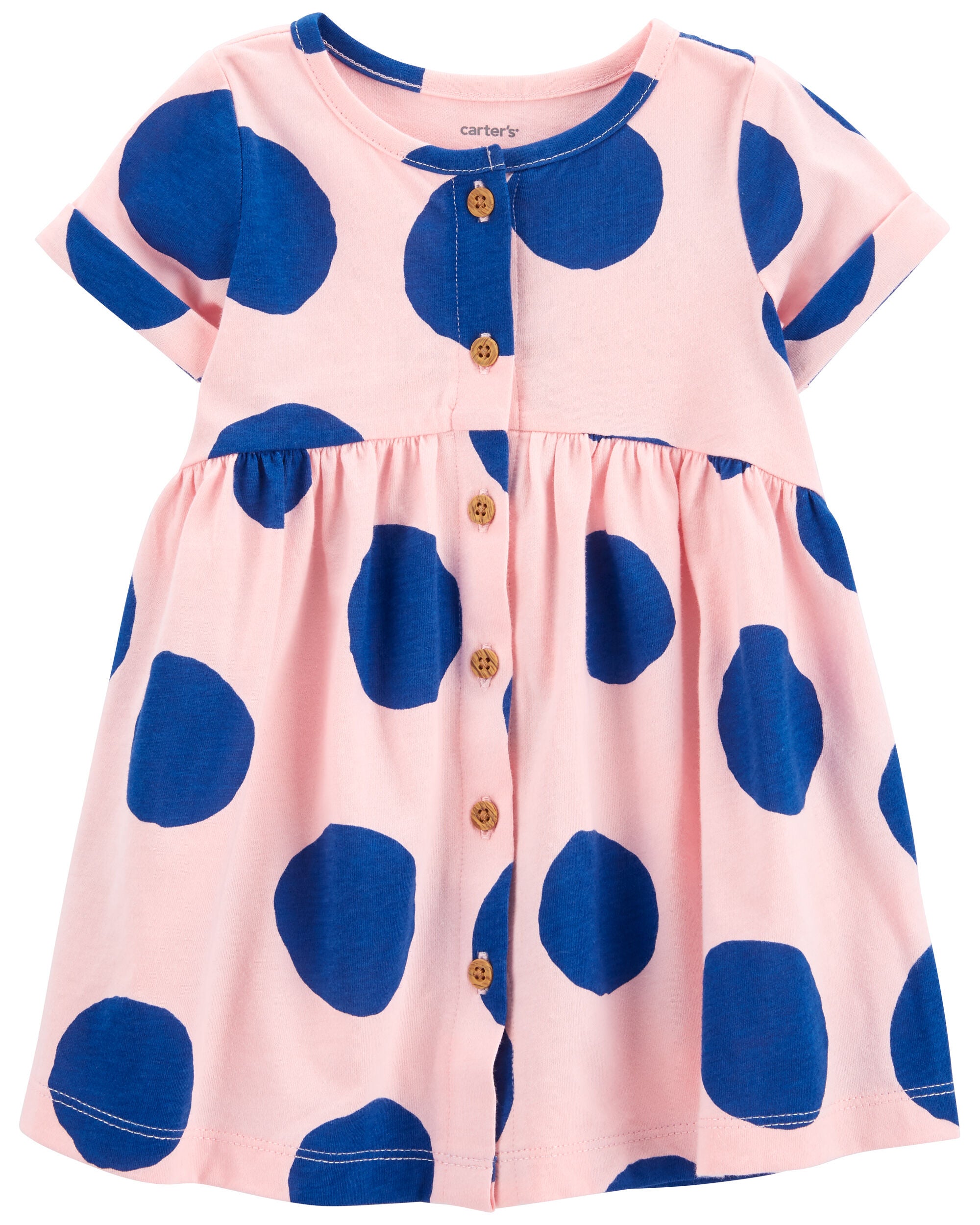 Navy and pink deals polka dot dress