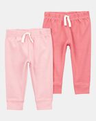 Baby Girl 2-Pack Pull-On Pants, image 1 of 5 slides