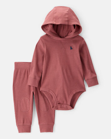 Baby 2-Piece Hooded Bodysuit Pant Set, 