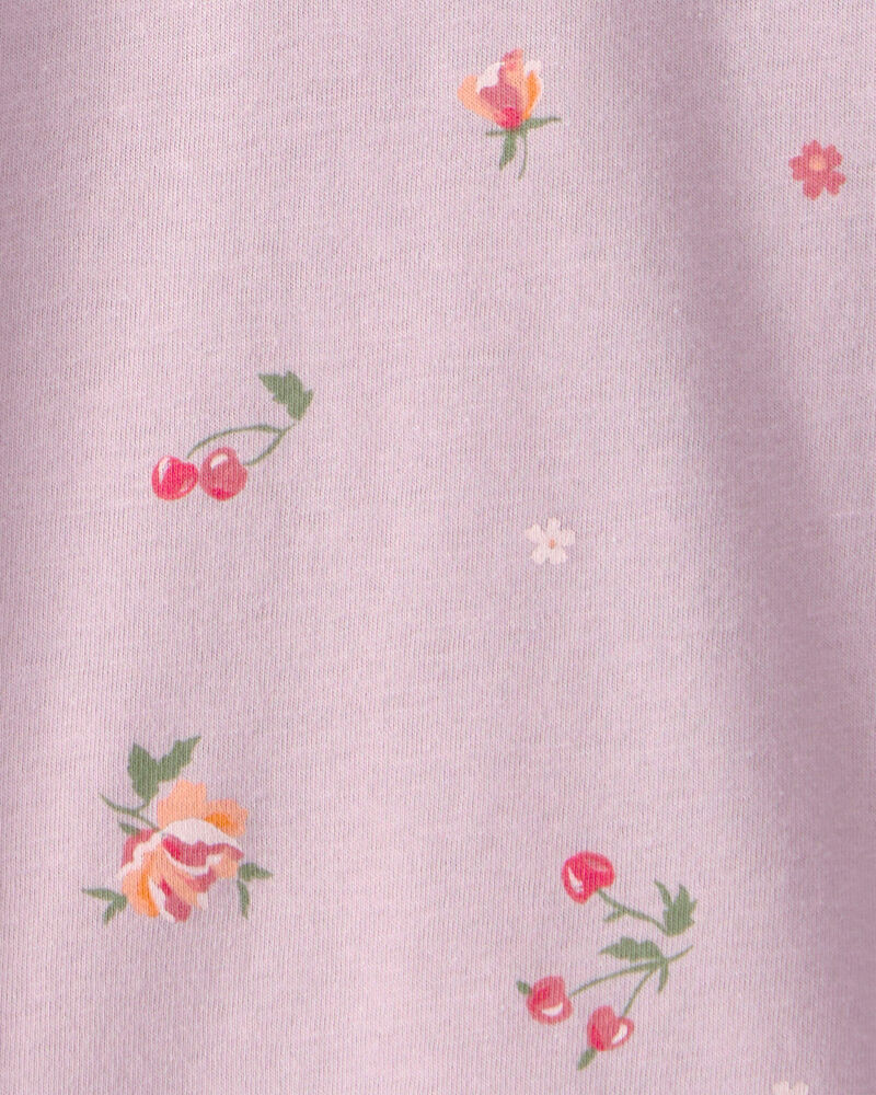 Tout-petit fille - Haut &agrave; fleurs - Mauve, image 3 sur 3 diapositives