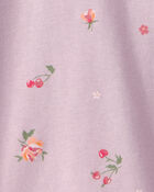 Tout-petit fille - Haut &agrave; fleurs - Mauve, image 3 sur 3 diapositives
