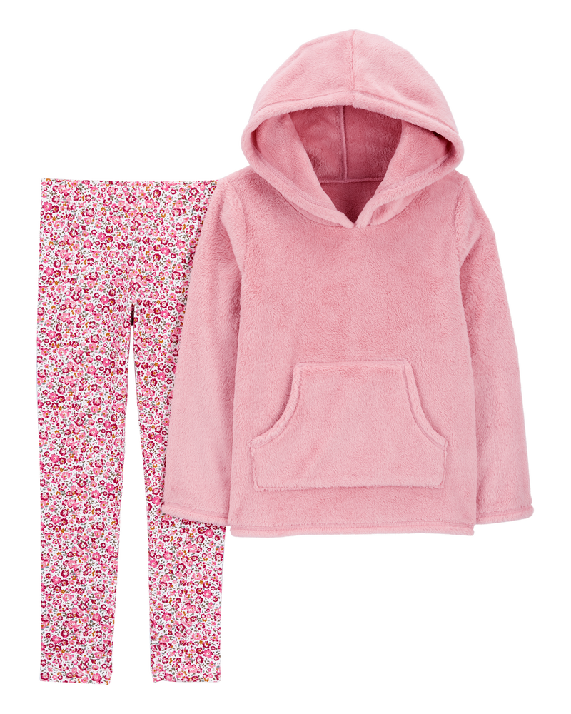 Kid 2-Piece Fuzzy Pullover & Legging Set, image 1 of 3 slides
