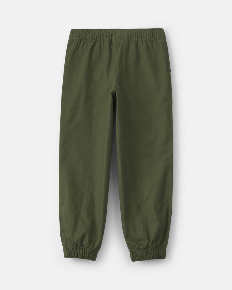 Boys Twill Joggers - Olive Green, image 2 of 5 slides