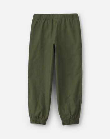 Boys Twill Joggers - Olive Green, 
