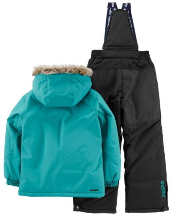 Kid 2-Piece Snowsuit With Bonus Hat And Neck Warmer, 