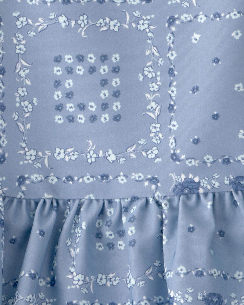Tout-petit fille - Maillot de bain 1 pi&egrave;ce bandana pour fille - Bleu, image 3 sur 3 diapositives
