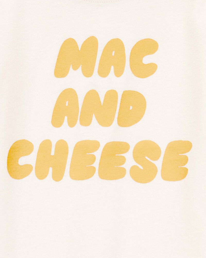 Tout-petit garçon - T-shirt à manches courtes imprimé de macaroni au fromage - Ivoire, image 2 sur 3 diapositives