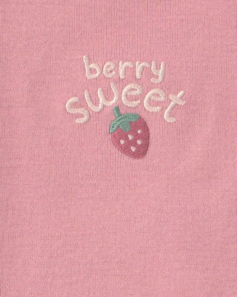 Baby Girl 3-Piece Strawberry Bodysuit & Pant Set - Pink, image 2 of 5 slides