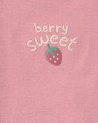 Baby Girl 3-Piece Strawberry Bodysuit & Pant Set - Pink, image 2 of 5 slides