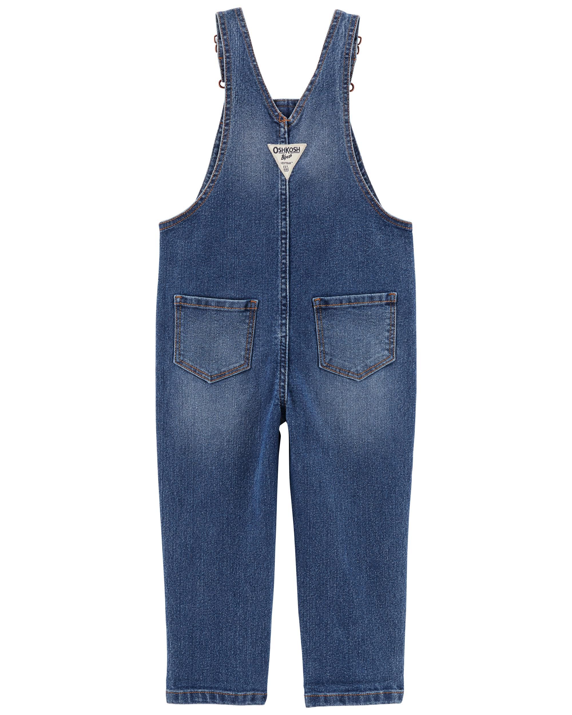 Little girl denim shop overalls