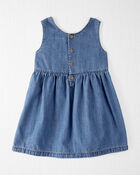 Toddler Organic Cotton Chambray Dress, image 2 of 5 slides