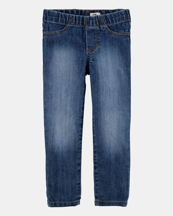 B&eacute;b&eacute; fille - Jeans de coupe fuseau &agrave; d&eacute;lavage fonc&eacute;, 