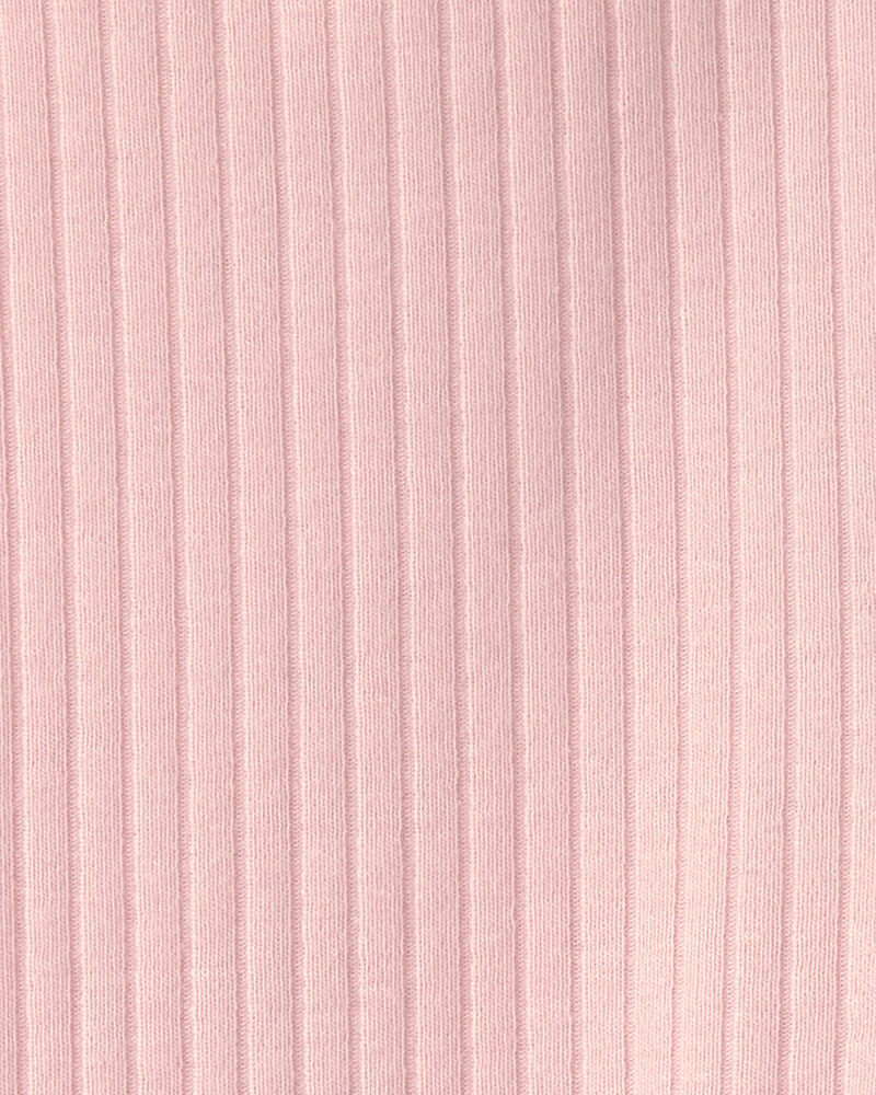 Toddler Girl Cotton Pull-On Stretch Rib Leggings - Pink, image 3 of 4 slides