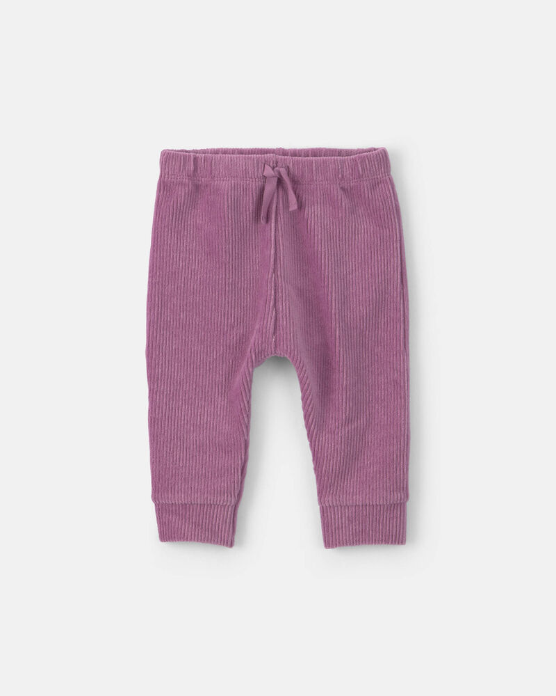 B&eacute;b&eacute; fille - Ensemble 3 pi&egrave;ces haut manches longues &agrave; motif renard et pantalon &ndash; Mauve/Cr&egrave;me, image 2 sur 5 diapositives