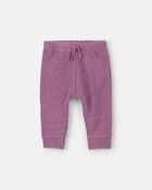 B&eacute;b&eacute; fille - Ensemble 3 pi&egrave;ces haut manches longues &agrave; motif renard et pantalon &ndash; Mauve/Cr&egrave;me, image 2 sur 5 diapositives