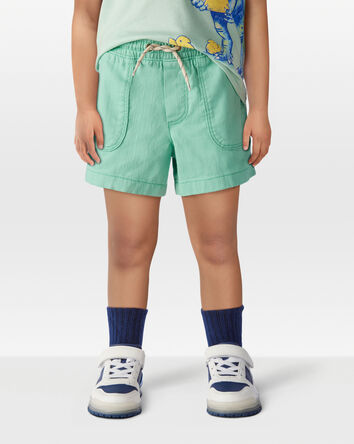 Enfant en bas âge Short à enfiler en sergé - Turquoise, 