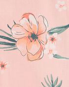 Tropical Floral Print Button-Front Shirt, image 2 of 3 slides