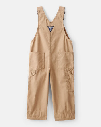 Toddler Boy Canvas Overalls - Brown, 