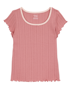 Kid Pointelle Baby Tee, image 1 of 3 slides