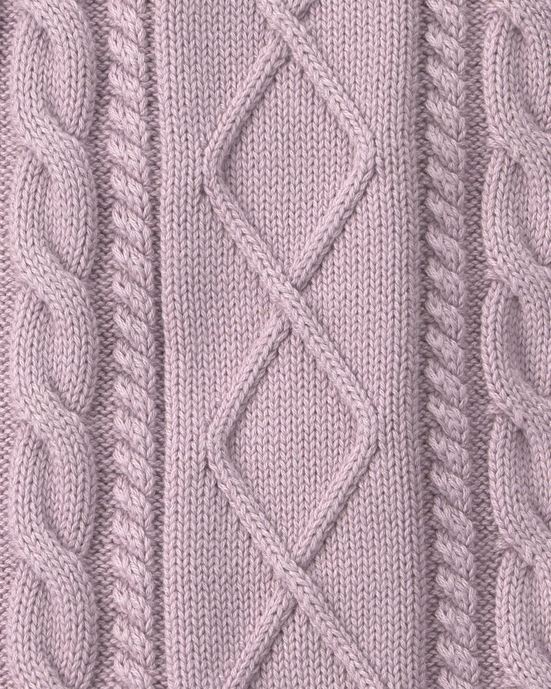 B&eacute;b&eacute; fille - Salopette en coton biologique &agrave; tricot torsad&eacute;, image 5 sur 5 diapositives