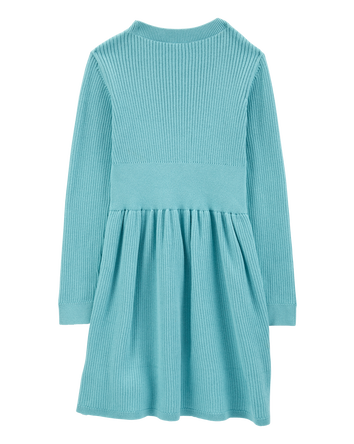 Kid Long-Sleeve Sweater Knit Dress, 