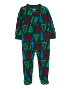 Baby 1-Piece  Christmas Tree Fleece Footie Pyjamas
, image 1 of 5 slides