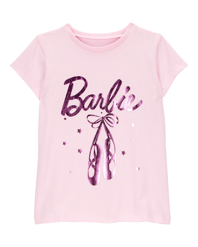 Toddler Barbie™ Ballet Foil Short-Sleeve Graphic Tee - Pink, image 1 of 2 slides