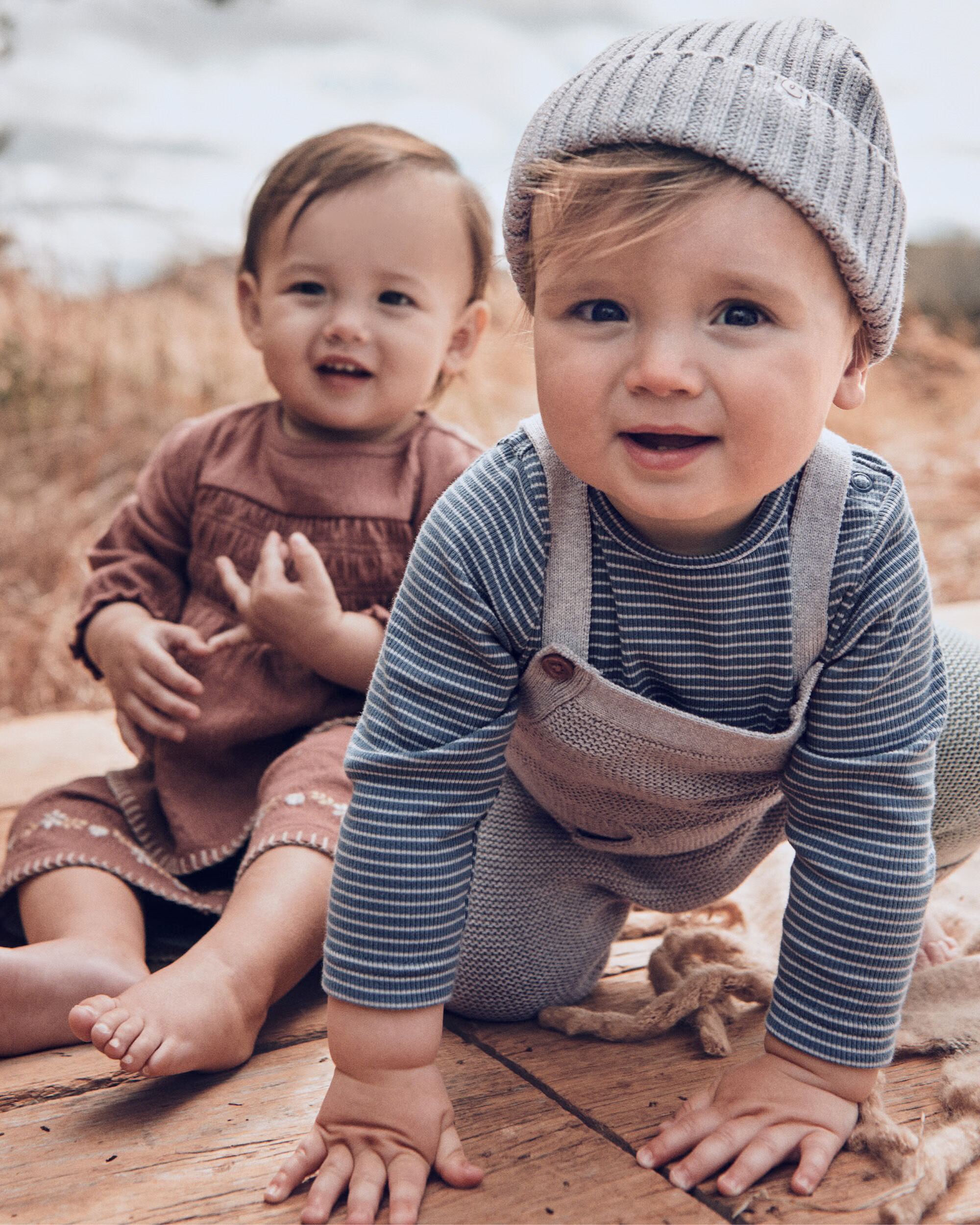 Baby Organic Cotton Sweater Knit Overalls | Carter's Oshkosh Canada