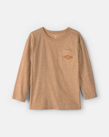 Gar&ccedil;ons - T-shirt manches longues &agrave; logo OKBG - Brun, 