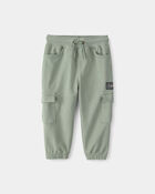 Baby Boy 'Camp Dino' French Terry Cargo Joggers - Green, image 1 of 5 slides
