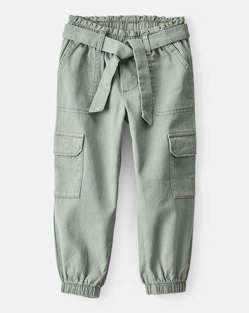 Tout-petit fille - Pantalon de jogging cargo en coton – Vert, 