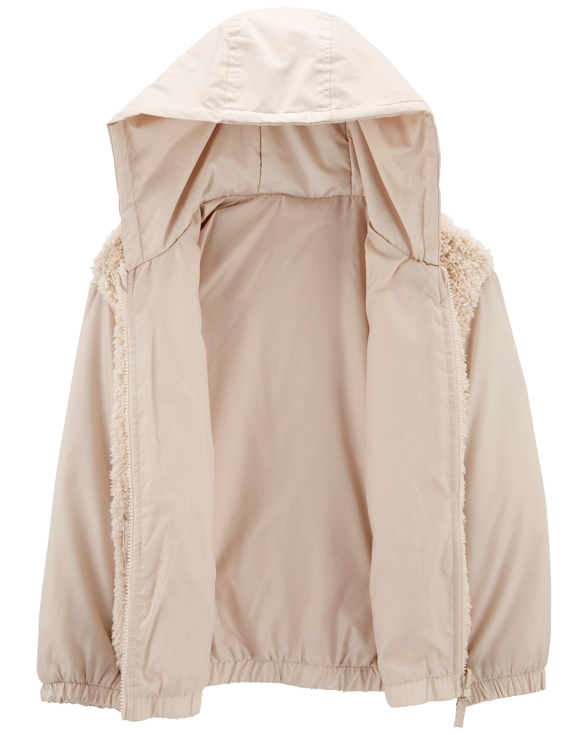 Pink reversible cheap sherpa jacket
