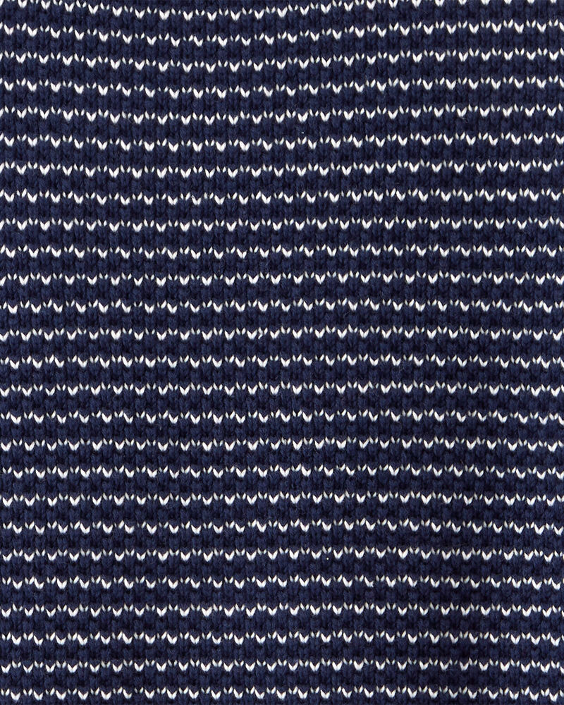 Boys Striped Cotton Long-Sleeve Sweater - Blue, image 2 of 3 slides