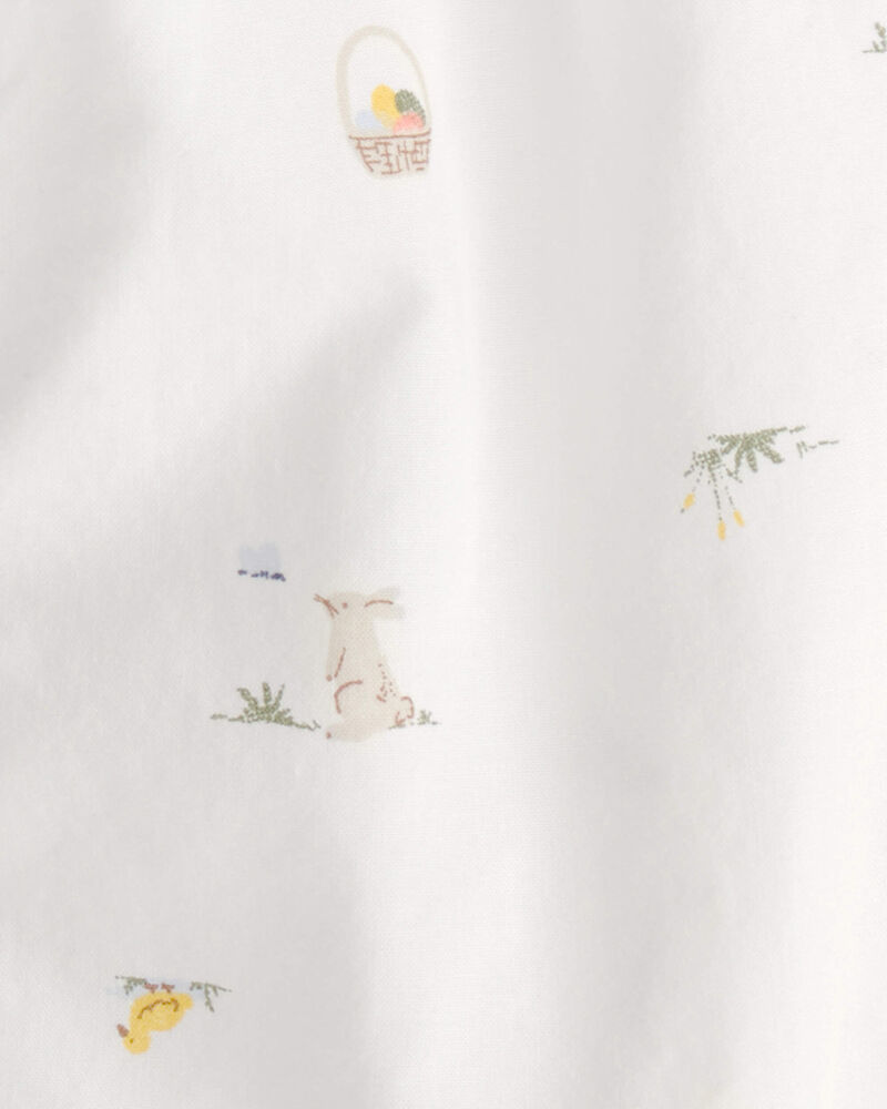 Baby Boy 2-Piece Bunny Bodysuit & Suspender Pant Set - Cream/Khaki, image 5 of 6 slides