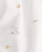 Baby Boy 2-Piece Bunny Bodysuit & Suspender Pant Set - Cream/Khaki, image 5 of 6 slides