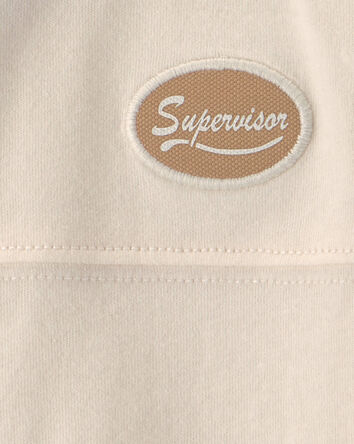 Baby Boy 'Supervisor' Long-Seeve Tee - Ivory, 