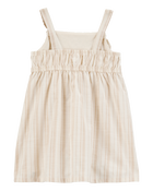 Enfant en bas âge Robe débardeur rayée à œillets - Ivoire, image 2 sur 5 diapositives