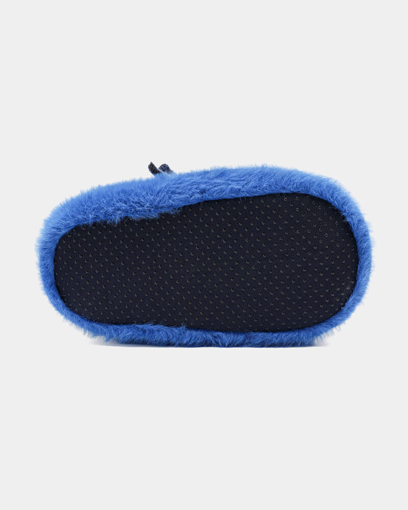 Toddler Boy Dinosaur Slippers - Blue, image 5 of 6 slides