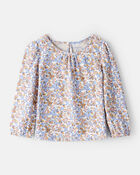 Toddler Floral Print Long-Sleeve Top , image 1 of 3 slides