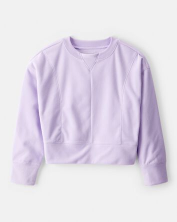 Girls Active Pullover Sweatshirt - Purple, 