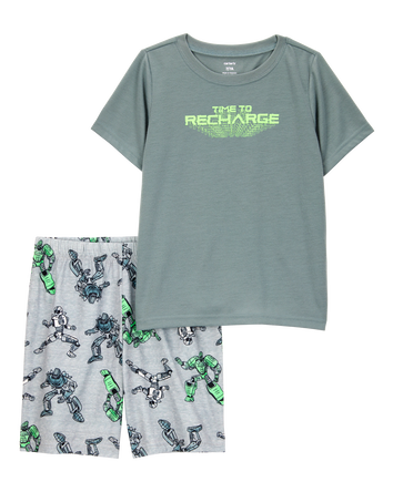 Kid Gaming Print Loose Fit 2-Piece Pyjamas, 