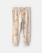 Tout-petit gar&ccedil;on - Ensemble 2 pi&egrave;ces haut et pantalon en jersey bouclette &agrave; motif ourson - Cr&egrave;me/Brun, image 2 sur 3 diapositives
